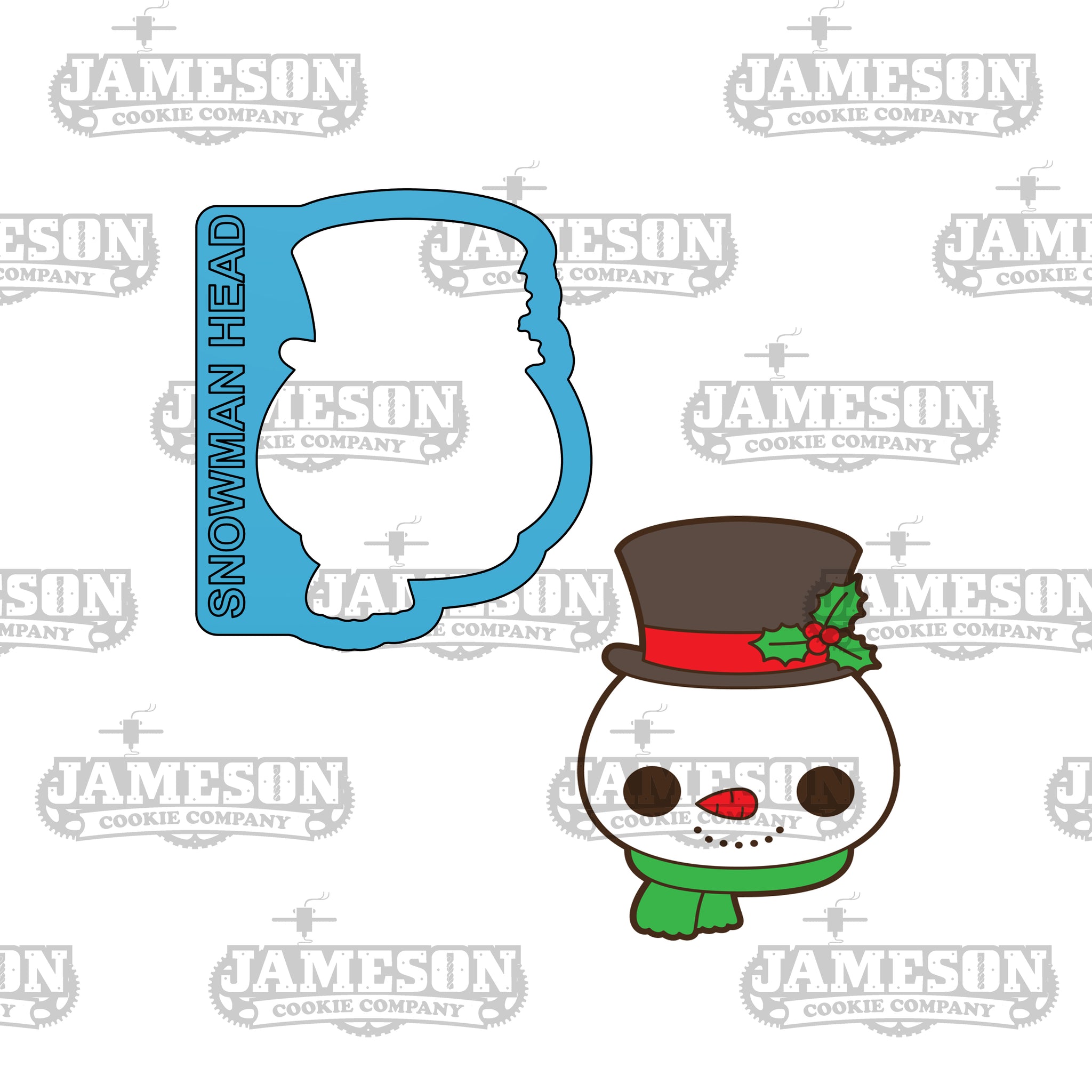 Snowman Head Cookie Cutter - Snow Man Face Cookie Cutter