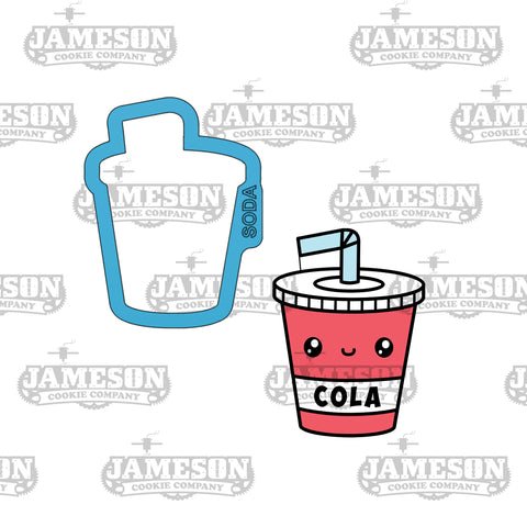 Soda Drink Cup Cookie Cutter - Cola Cup, Perfect Match Version, Go Together Like