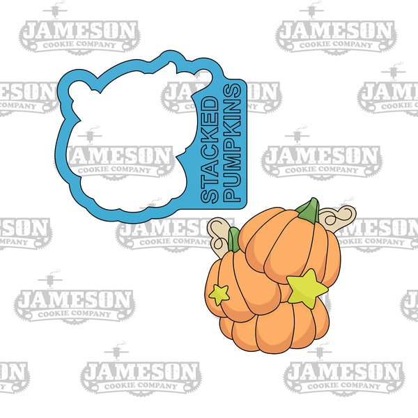 Stacked Pumpkins Cookie Cutter - Halloween, Fall Season