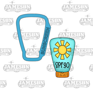 Sun Screen, Sun Block Cookie Cutter - Summer Theme