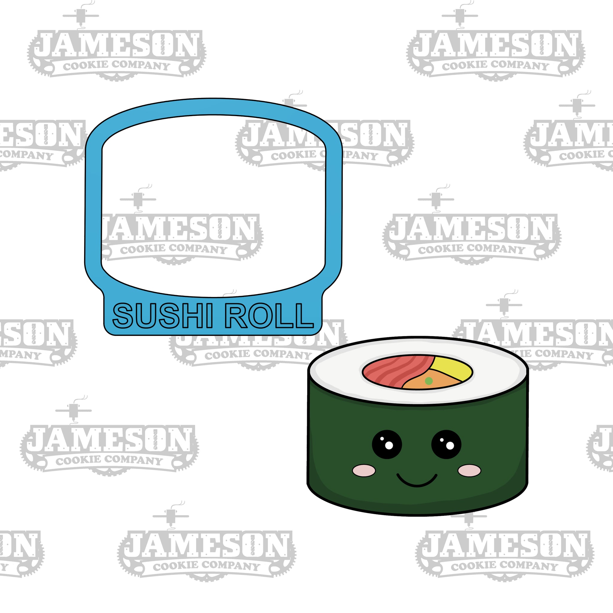 Sushi Roll 2 Cookie Cutter - Sushi Theme