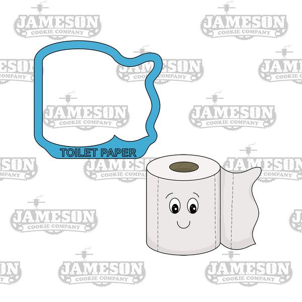 Poop Emoji and Toilet Paper Cookie Cutter Set - TP