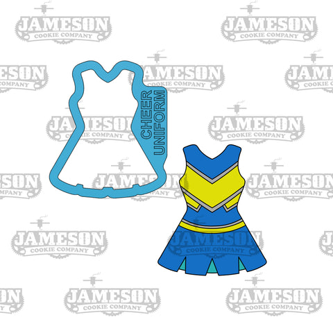 Cheerleader Uniform Cookie Cutter - Cheer Uniform, Cheerleading Uniform