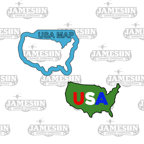 USA Map Cookie Cutter - America - United States of America