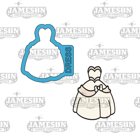 Wedding Dress Cookie Cutter - Just Married Theme