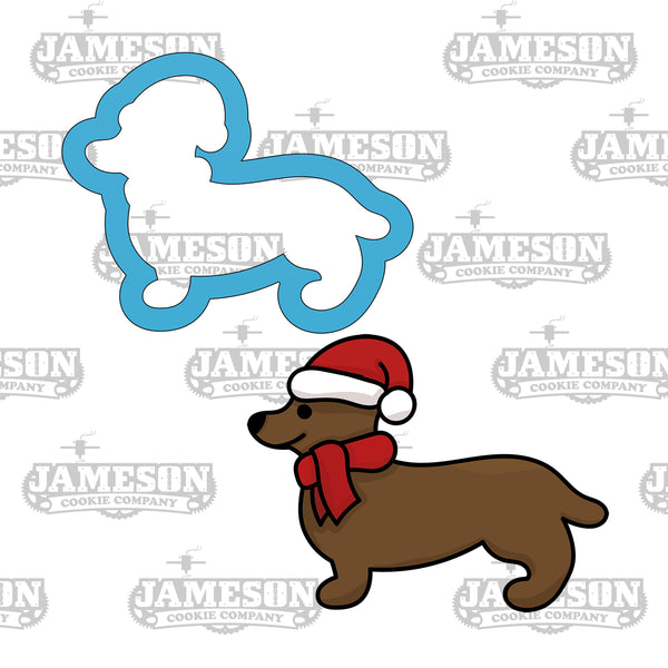 Christmas Wiener Dog Santa Hat - Weenie Dog - Dachshund Winter Dog