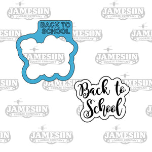 Back to School Plaque Cookie Cutter
