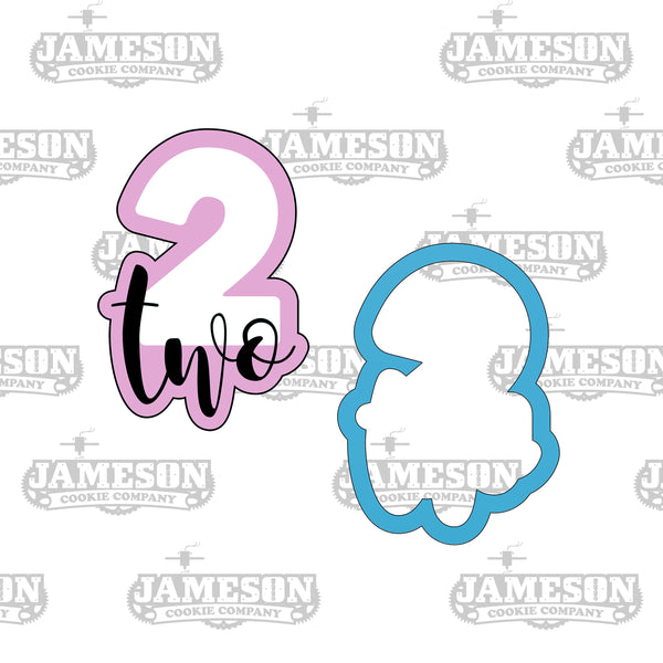 Number Cookie Cutter Set - Birthday Number Script - Plaque - Number One Two Three - 1 2 3
