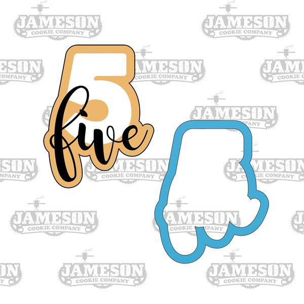 Number Five Cookie Cutter - Birthday Number Plaque - Number 5