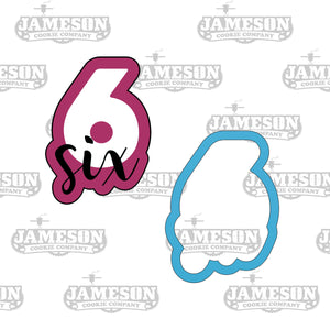 Number Six Cookie Cutter - Birthday Number Plaque - Number 6