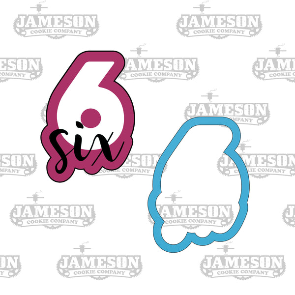 Number Cookie Cutter Set - Birthday Number Script - Plaque - Number Four Five Six - 4 5 6