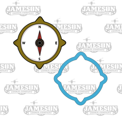 Camping Navigation Compass Cookie Cutter - Hiking - Trail
