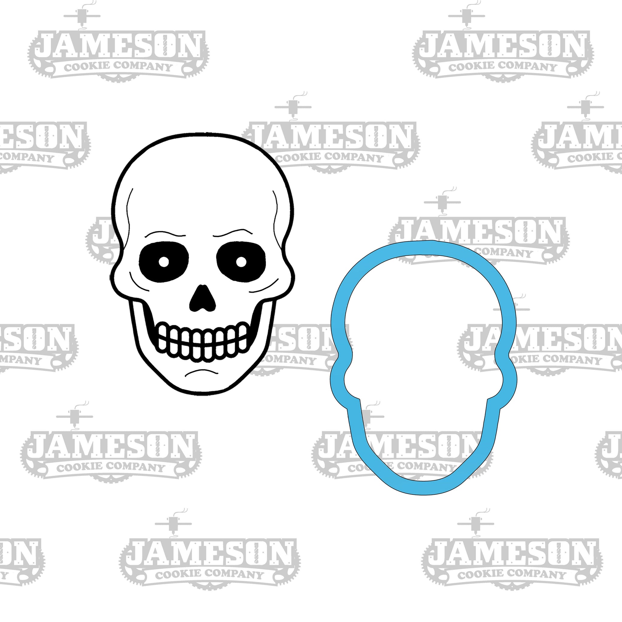 Day of the Dead Skeleton Head Cookie Cutter - Skull