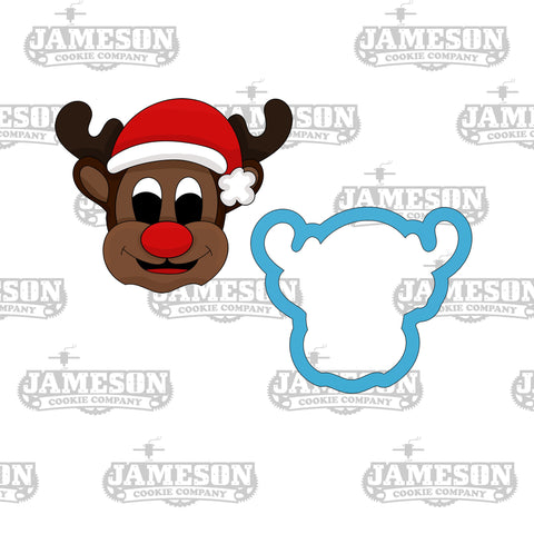 Reindeer Cookie Cutter - Rudolph Cookie Cutter - Christmas Cookie Cutter